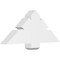 Ekena Millwork Redmond Architectural Grade PVC Gable Bracket, 36"W x 15"H x 4"D x 6"F, 10/12 Pitch GBP036X15X0406RED00 - alternate 1